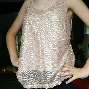 Sequence and mesh tank top
